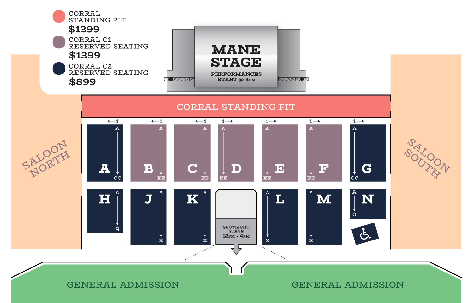 Seating Chart - Stagecoach Seating Chart 2018 (1500x964), Png Download