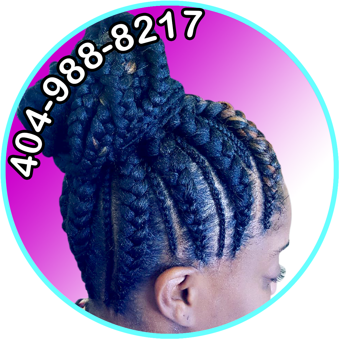 Home Decatur African Braiding - Braid (1271x1218), Png Download