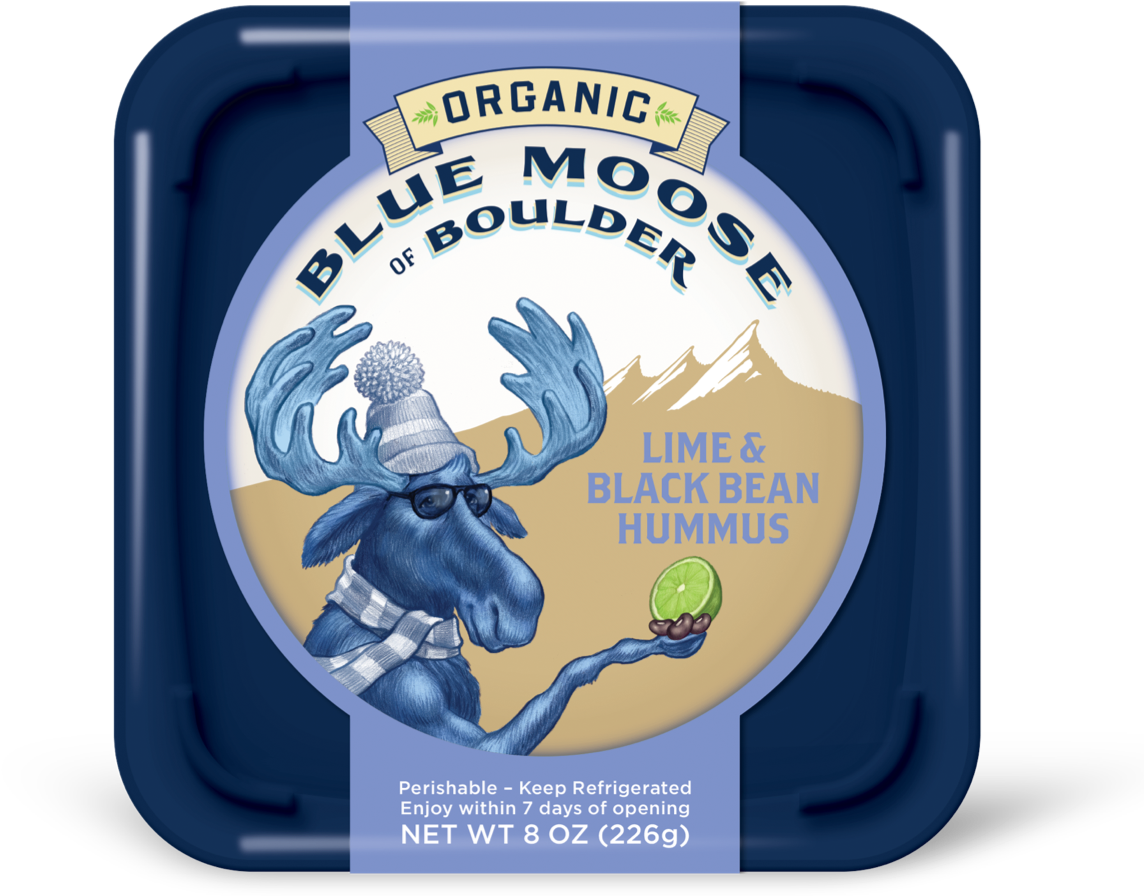 Organic Lime & Black Bean Hummus - Blue Moose Hummus (1200x920), Png Download
