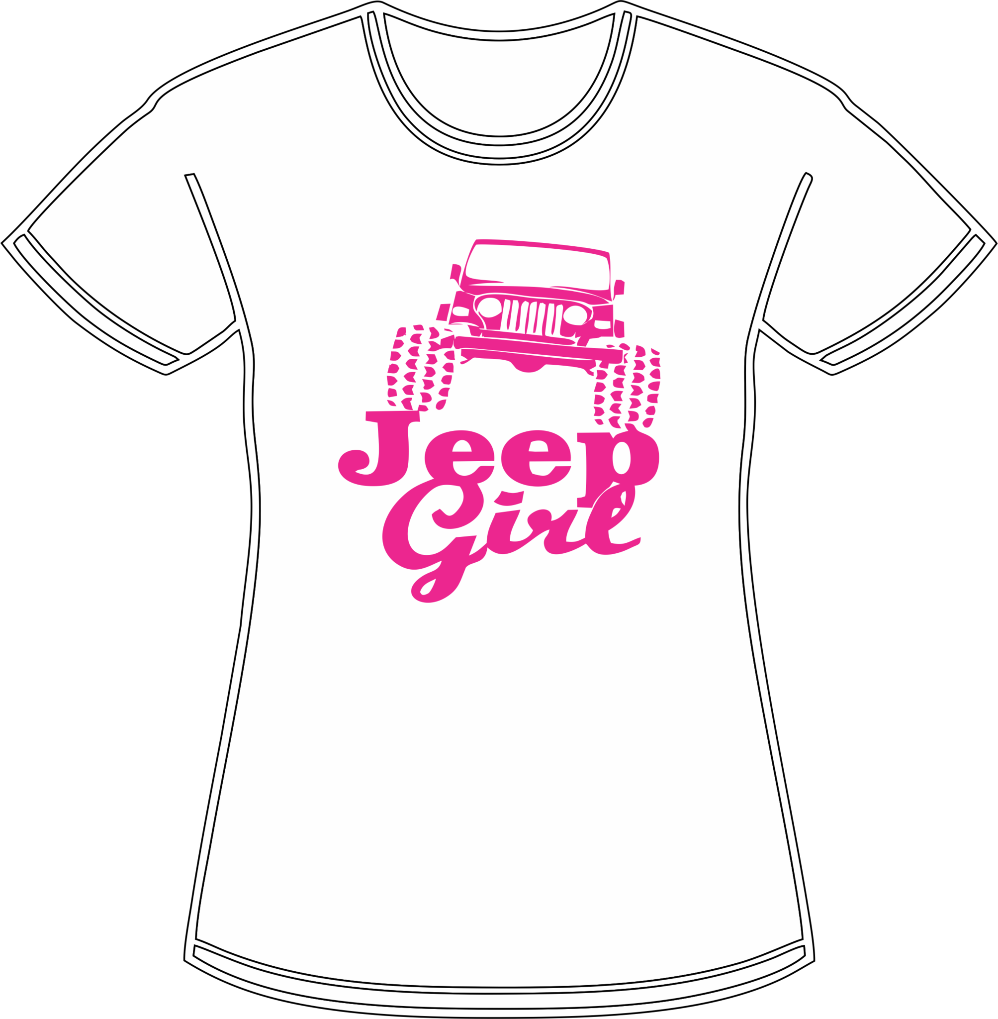 Great Jeep Girl Shirt Printed On 100% Cotton Ladies - Free Jeep Girl Svg (2007x2048), Png Download