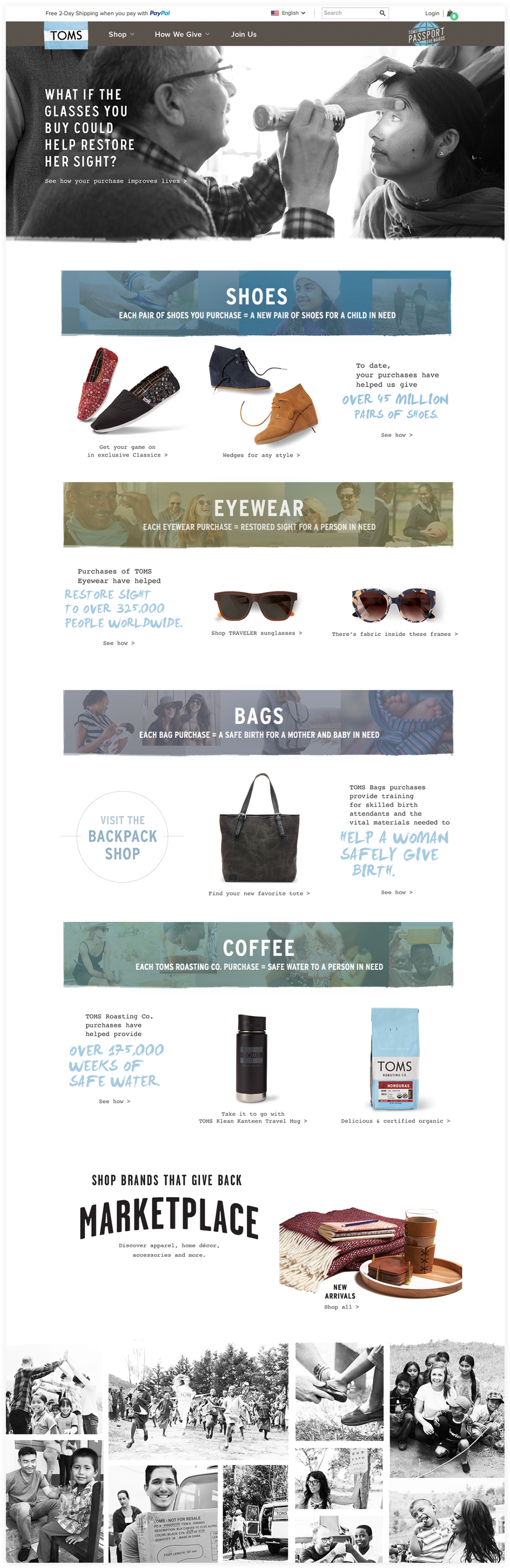 By Visually Connecting The Toms Product Mission Statements - Design (1400x3527), Png Download