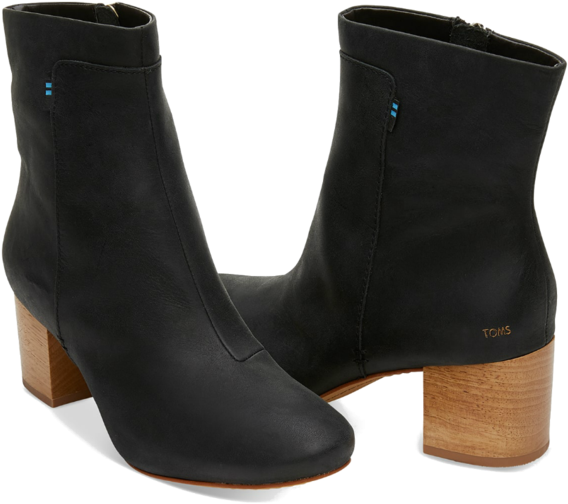 Evie Leather Boot - Women's Toms Evie Bootie (683x1024), Png Download