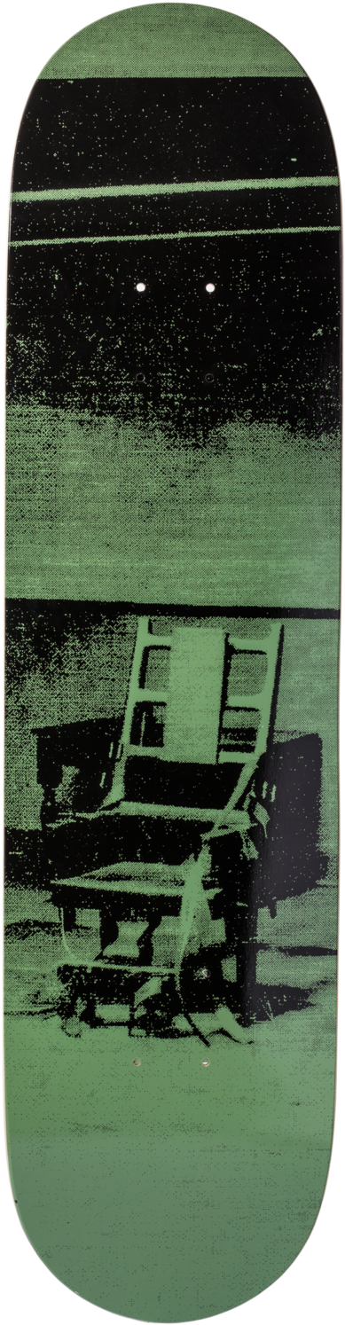 After Andy Warhol Electric Chair Green - Andy Warhol Electric Chair Skateroom (500x1605), Png Download