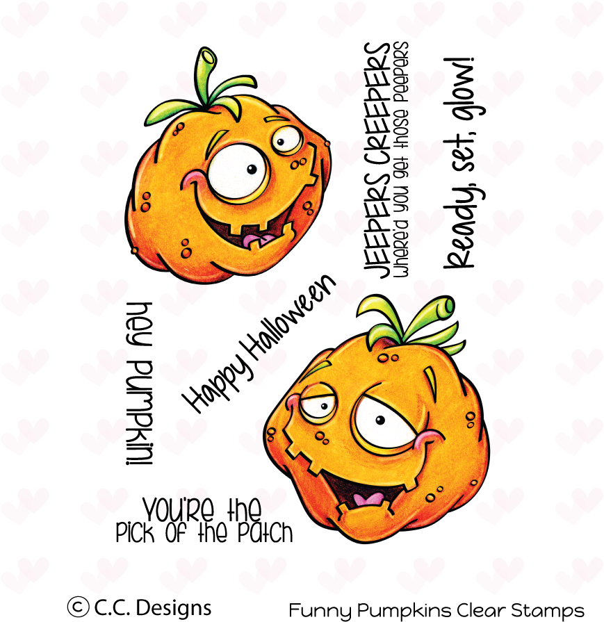 Funny Pumpkins Clear Stamp Set - C C Designs Rubber Stamps (900x900), Png Download
