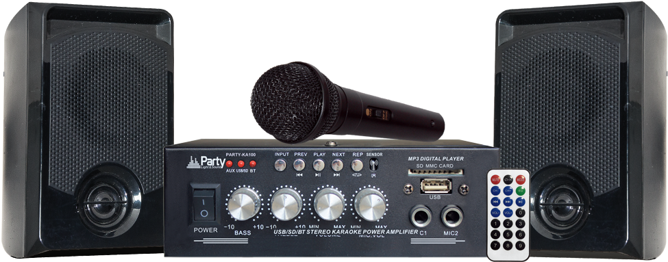 Party-ka100 Karaoke System - Party Light And Sound Party-ka100 Karaoke System (1000x407), Png Download