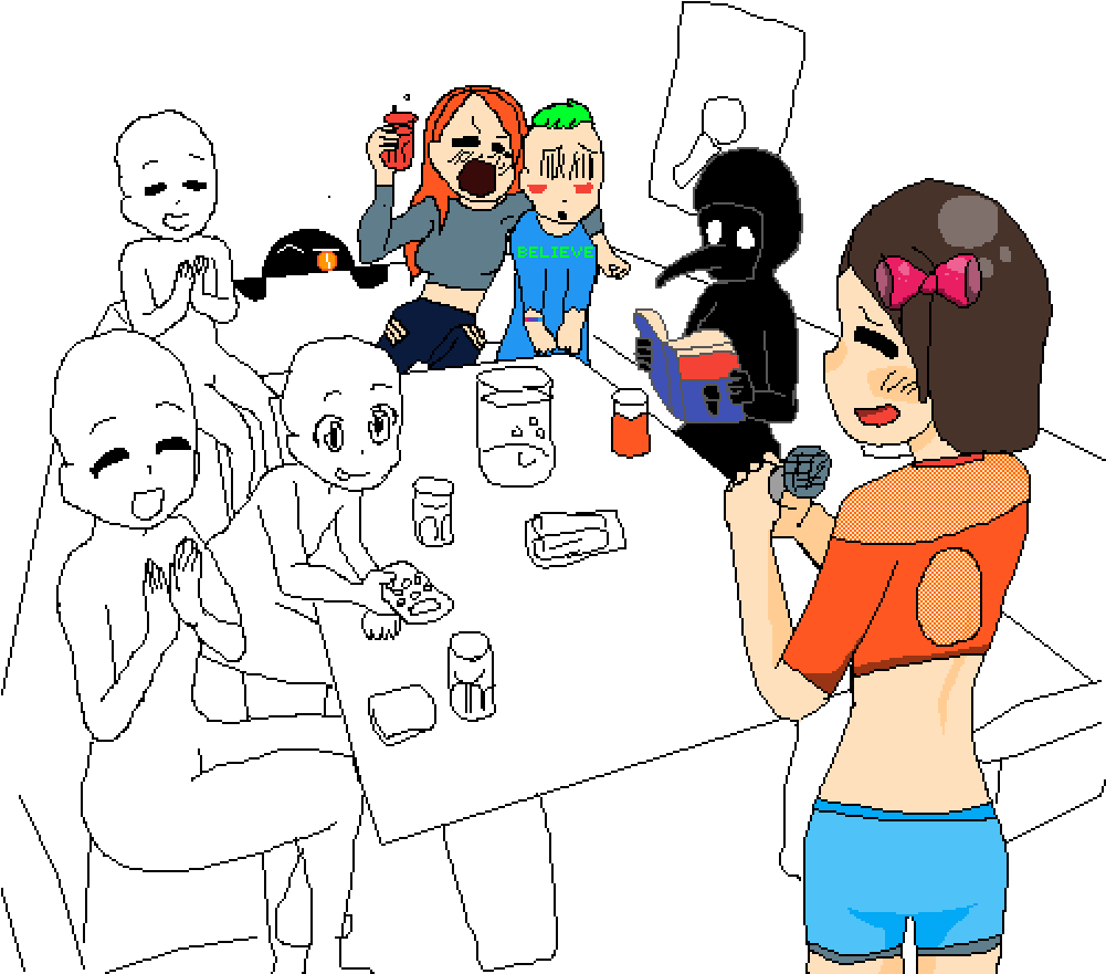 Karaoke Party - Colab - Cartoon (1000x900), Png Download