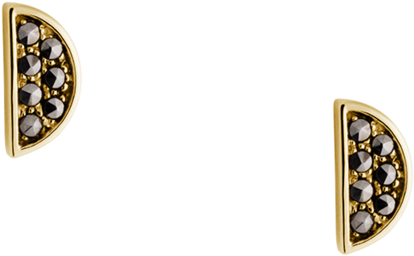 Half Moon Studs Image - Emblem (939x1024), Png Download