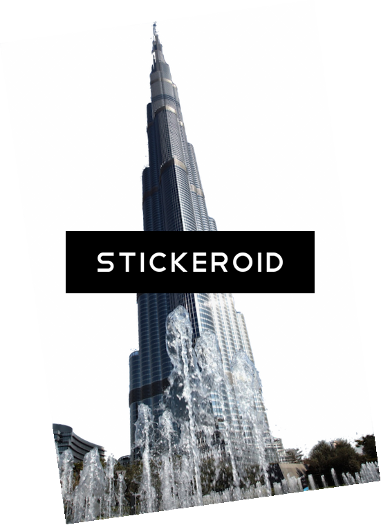 Burj Khalifa & Dubai Travel World - Skyscraper (551x759), Png Download