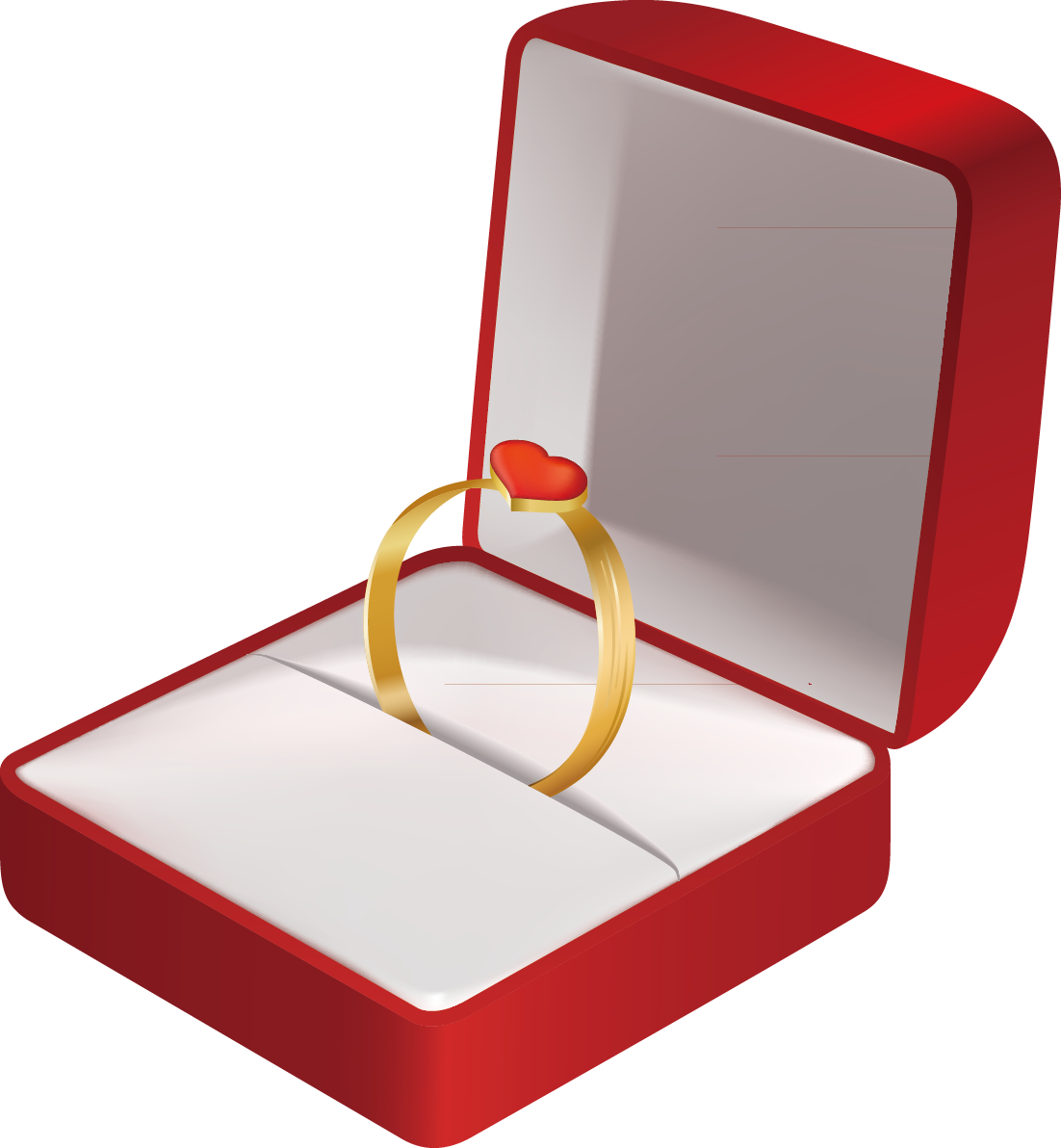 Engagement Wedding Jewellery Clip - Wedding Ring Box Clipart (1102x1192), Png Download