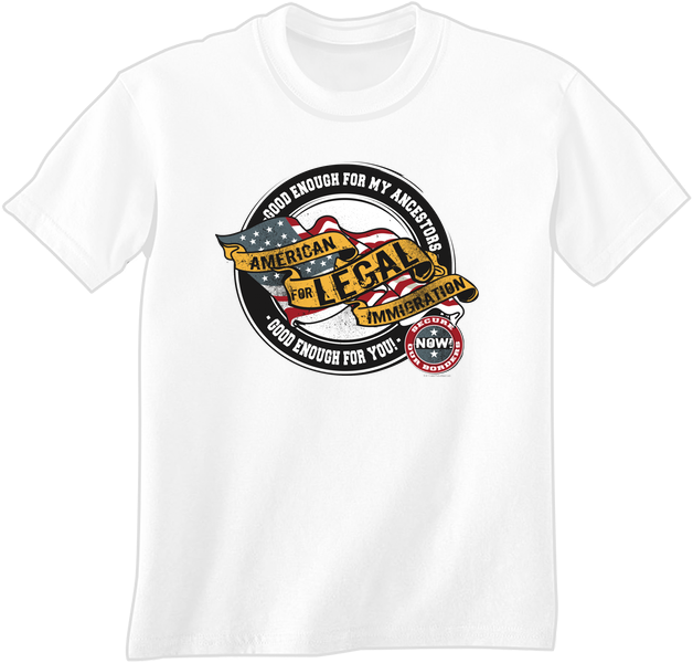 Americans For Legal Immigration Shirt (628x600), Png Download