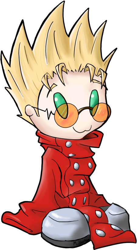 Chibi Vash By Makkarei - Vash The Stampede Chibi (729x1000), Png Download