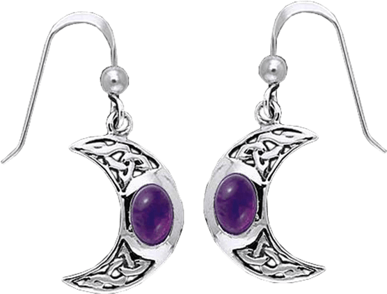 Celtic Moon Earrings - "celtic Moon Earrings" (555x555), Png Download