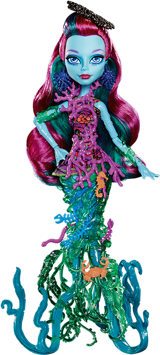 Clawdeen Wolf - Monster High Great Scarrier Reef Posea Reef Doll (480x770), Png Download