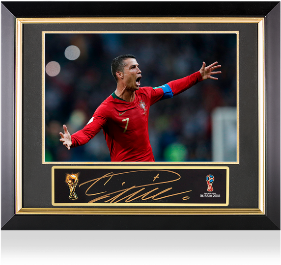 Cristiano Ronaldo Official Fifa World Cup Signed Plaque - Cristiano Ronaldo Fifa World Cup 2018 (650x665), Png Download