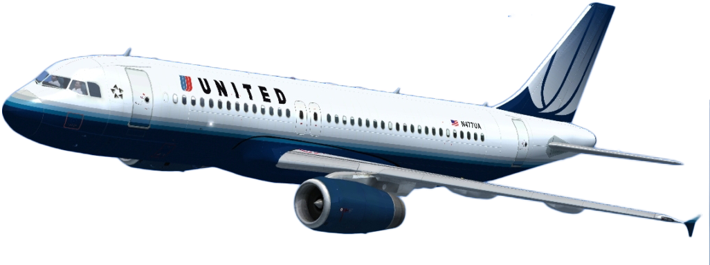 United Png Flight (1071x404), Png Download