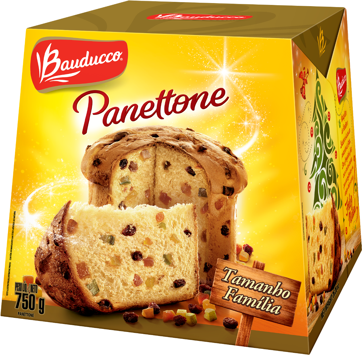 Bauducco Panettone Pan Dulce Cake - Panetone Bauducco Png (1200x1200), Png Download