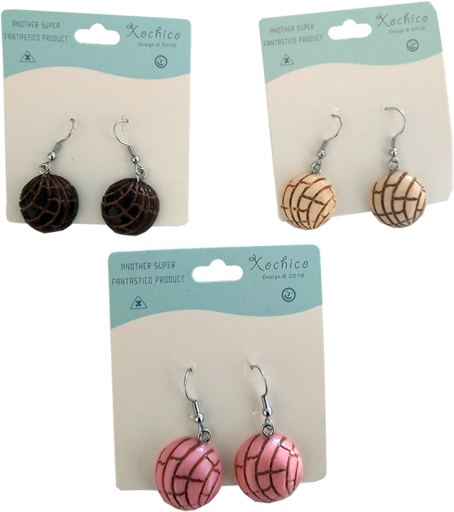 Pan Dulce Hook Earrings - Pan Dulce (639x720), Png Download