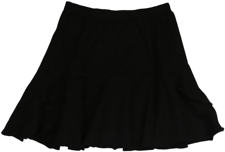 Black Jersey Cotton Holey Slub Ruffle Skirt - Ruffle Skirt Png Transparent (1280x974), Png Download