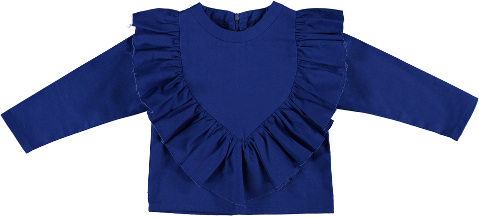 Caroline Bosmans Top Ruffle - Kinder-langarmshirt (960x720), Png Download