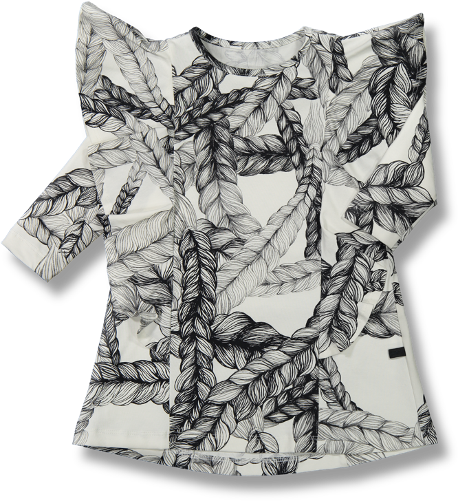 Vimma Ruffle Dress Julia Letti Black White 90 140cm (800x800), Png Download