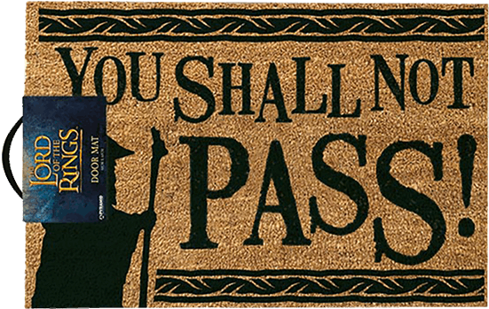 1 Of - Lord Of The Rings You Shall Not Pass Doormat (600x600), Png Download