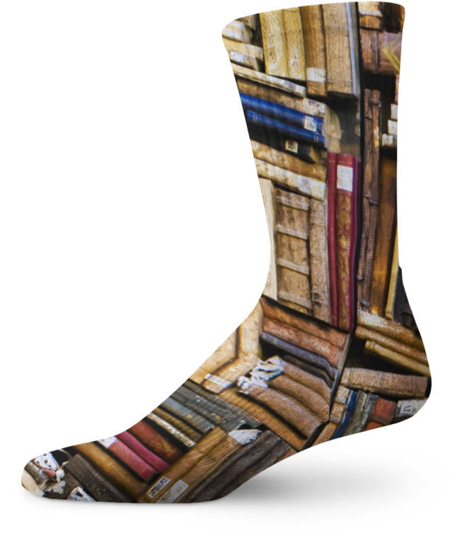 Old Books Crew Socks - Rocking Chair (740x962), Png Download