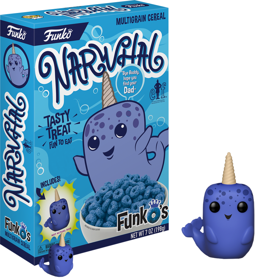 Narwhal Funko's Cereal With Pocket Pop Vinyl Figure - Buddy The Elf Funko Cereal (845x924), Png Download