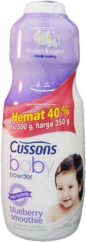 Cussons Baby Powder Blueberry Smooth 350 150gr - Cussons Baby (1000x1000), Png Download
