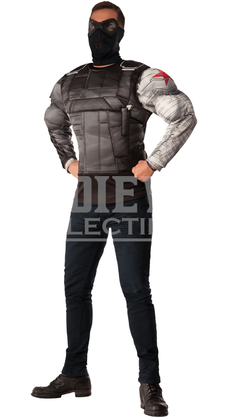 Adult Civil War Deluxe Winter Soldier Costume Set (850x850), Png Download