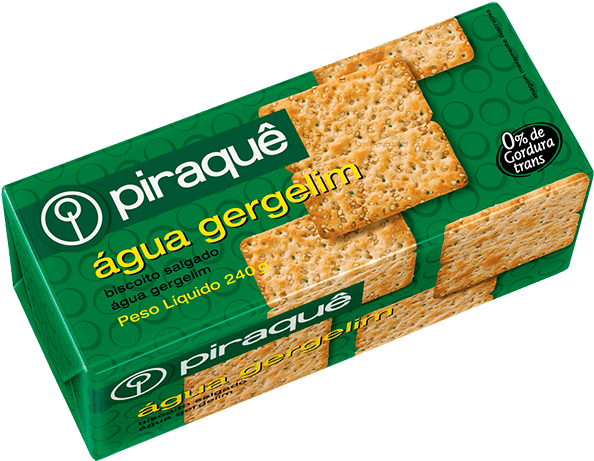 Biscoito Piraque Agua Gergelim 240g (600x600), Png Download