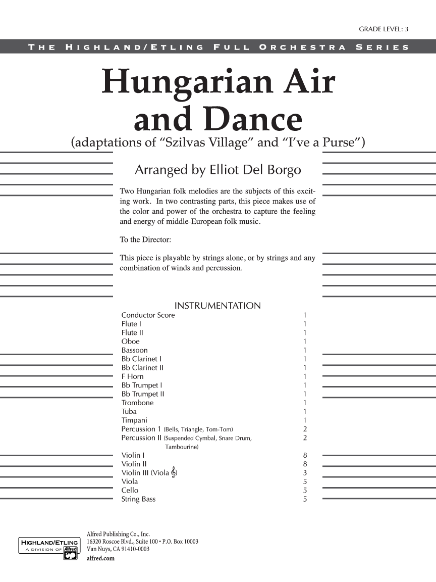 Hungarian Air And Dance Thumbnail - Hungarian Air And Dance (sheet Music) (864x1152), Png Download