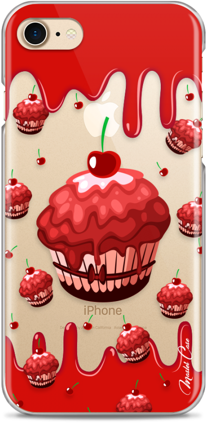 Coque Iphone 7plus/8plus Red Chocolate Muffins Pattern - Mobile Phone Case (1230x900), Png Download