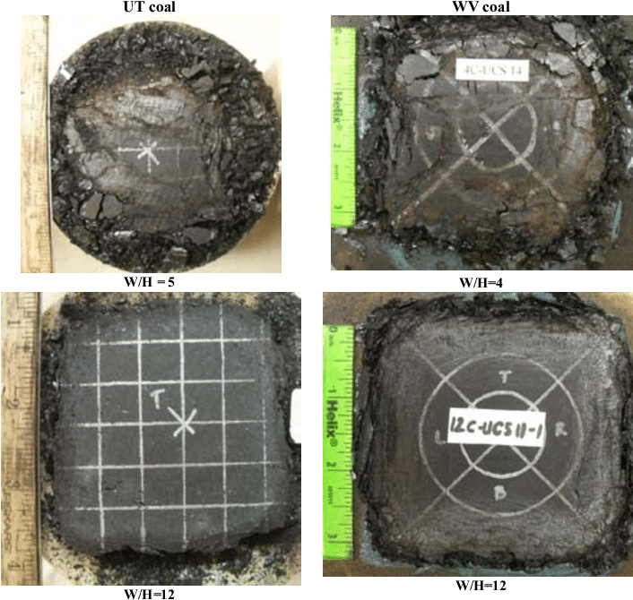 Typical Top End-surfaces Of Coal Specimens After The - Coal (733x710), Png Download
