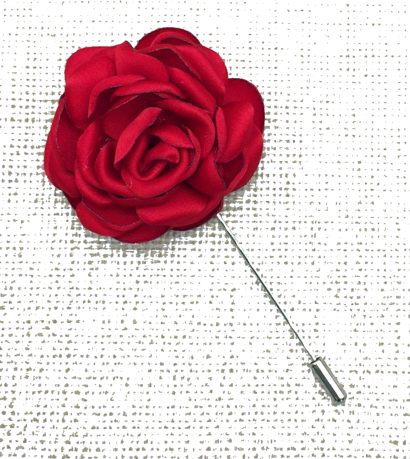 Burgundy Flower Pin Maroon - Red Floral Lapel Png (801x895), Png Download