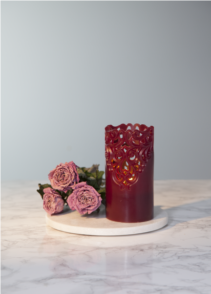 Led Pillar Candle Clary - Candle (600x600), Png Download