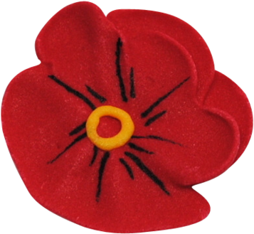 1" Royal Icing Pansy - Poppy Family (600x600), Png Download