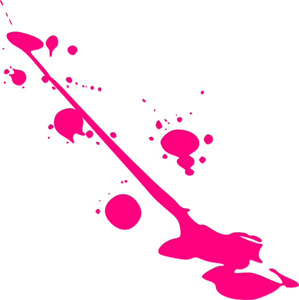 Paint Pink Splatter Clip Art At Clker - Pink Paint Splat Png (600x601), Png Download