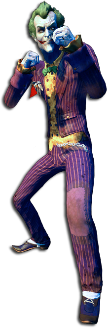 Joker Stance - Batman Arkham Asylum Joker Png (221x663), Png Download