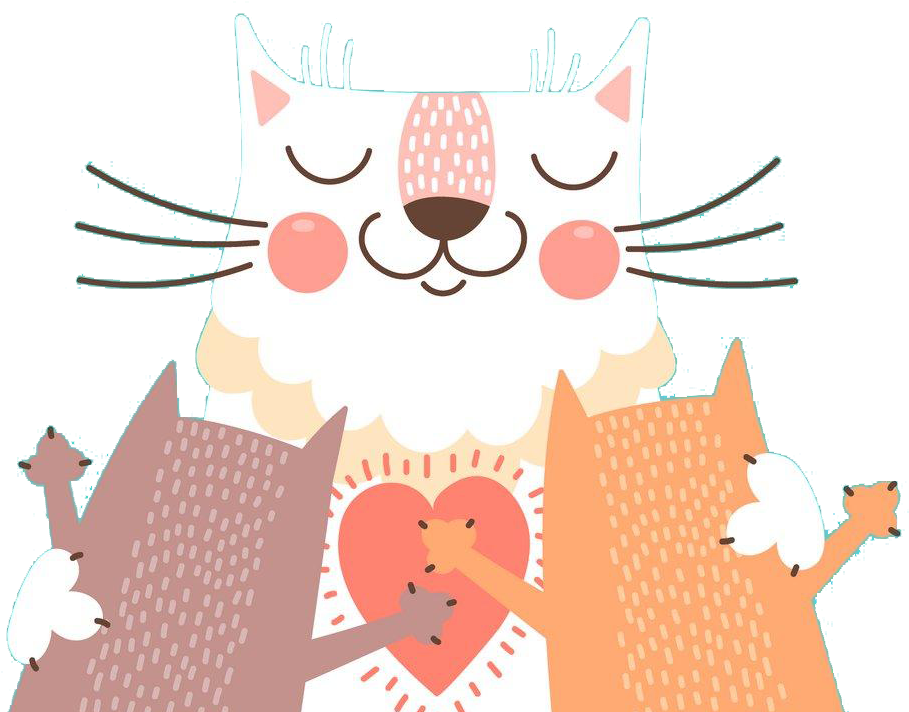 Cat Kitten Illustration Transprent Png Free Download - Dia Dos Pais Gato (1000x1000), Png Download