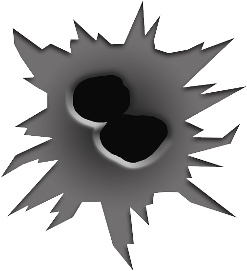 Bullet Hole Nineteen - Bullet Hole Clip Art (400x400), Png Download