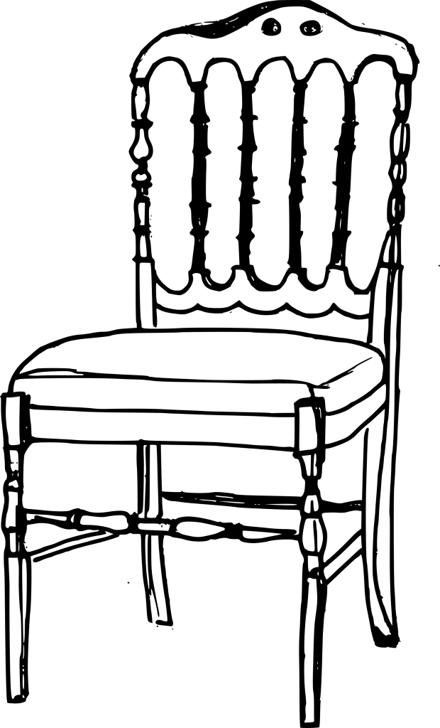 Png File Size - Chair Drawing (620x1024), Png Download