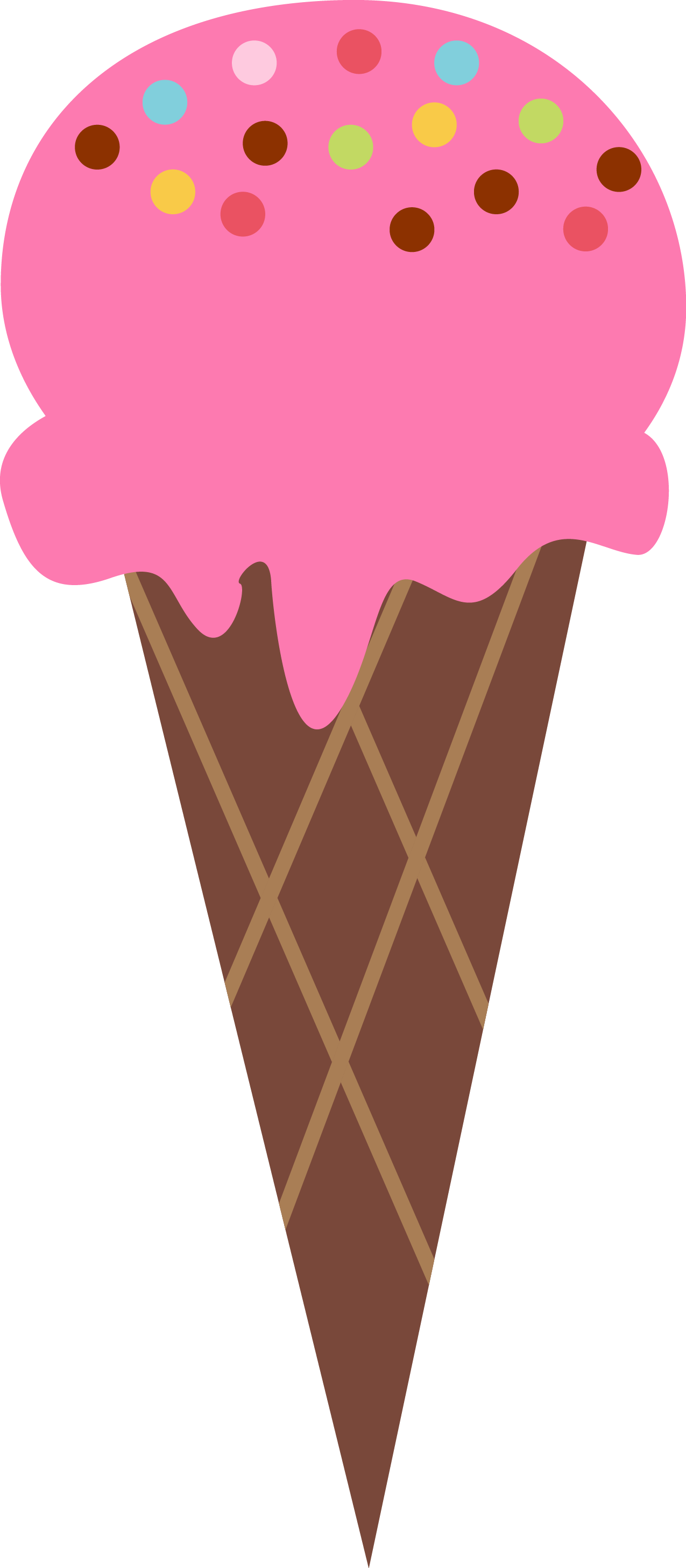 Watercolor Food Clipart - Clip Art Ice Cream (1275x2913), Png Download