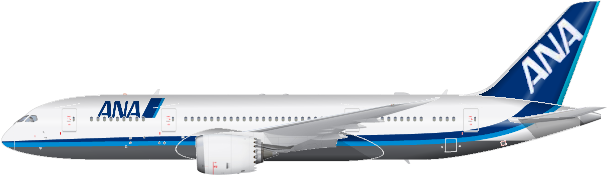 Plane Png Image - Ana Airplane Png (1350x600), Png Download