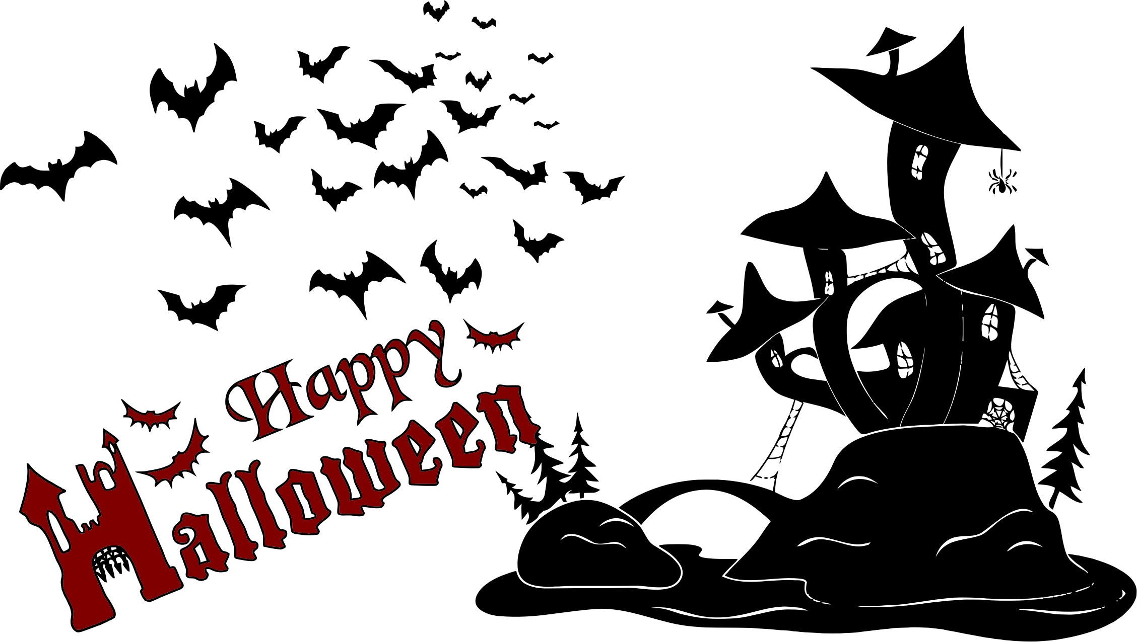 Happy Halloween Png Text (2257x1276), Png Download