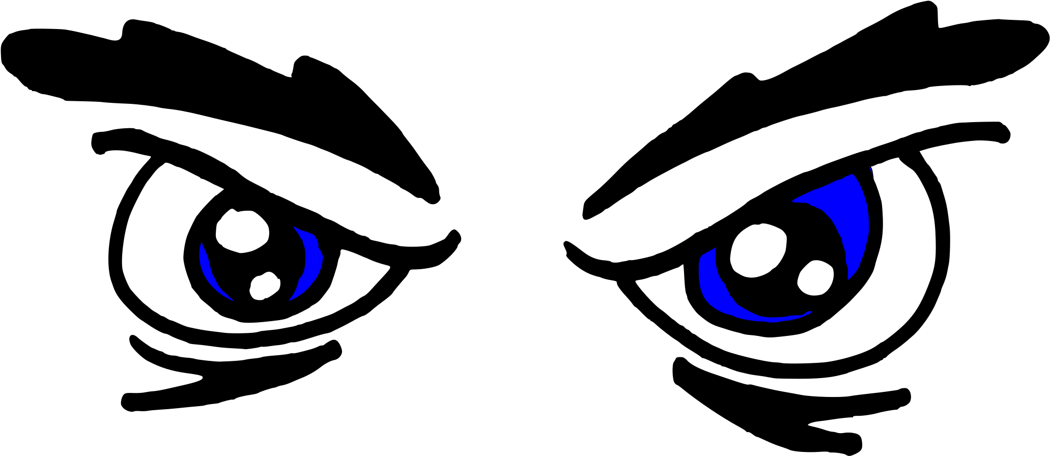 This Free Icons Png Design Of Angry Blue Eyes (2400x1215), Png Download