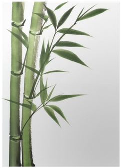 Bamboo Trees Painting (400x400), Png Download
