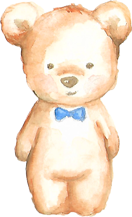 Bear Watercolor Png Copy (452x744), Png Download