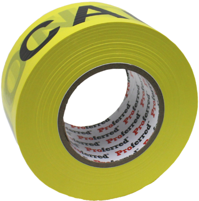 Caution Tape - Proferred Yellow / Black Caution Tape 2.8 In. X 1000 (480x460), Png Download