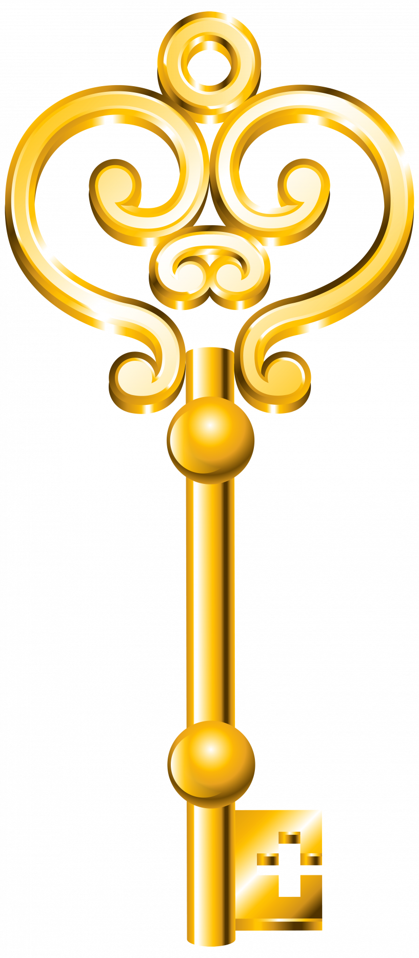 Golden Png Jokingart Com - Key Clipart Png (817x1867), Png Download