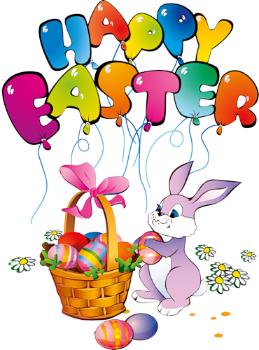 Png Transparent Stock Easter Clipart Watercolor - Easter Bunny Happy Easter (370x500), Png Download